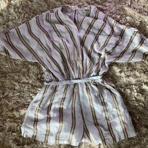 White striped romper